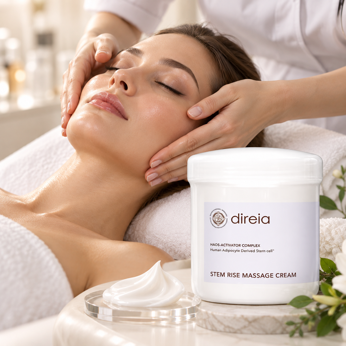 Direia Профессиональный массажный крем для лица и тела Stem Rise Massage Cream Pro, 400 г 740714 &ndash; фото официального дилера бренда Direia в Украине