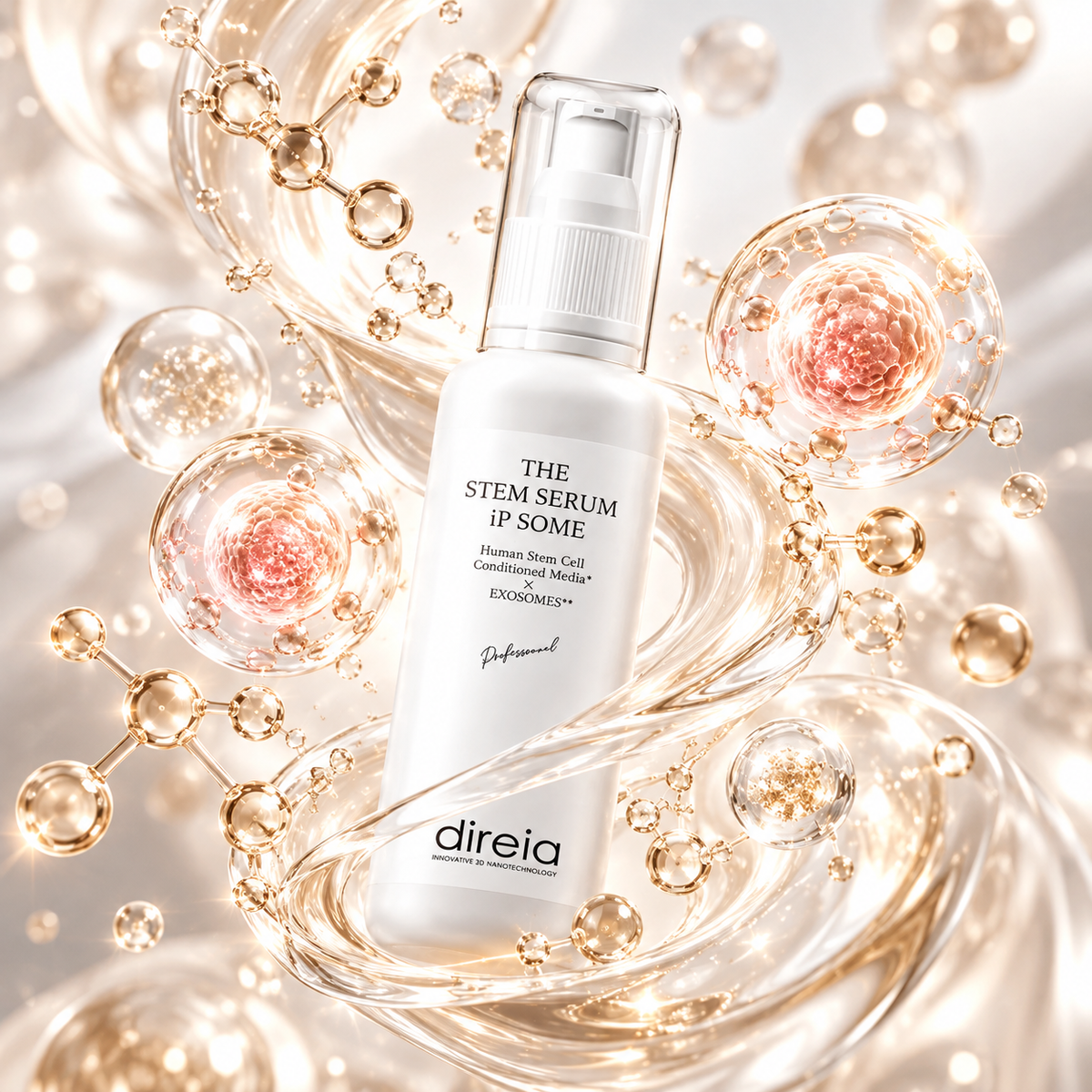 Direia Инновационная омолаживающая сыворотка с экзосомами и пептидами THE STEM SERUM iP SOME PRO, 100 мл 740639 &ndash; фото официального дилера бренда Direia в Украине